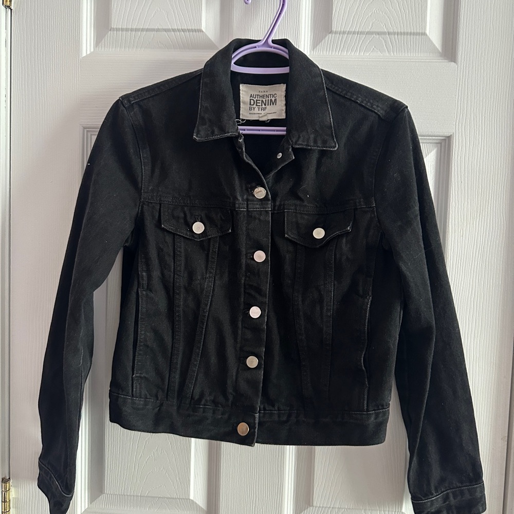 Zara black denim jacket